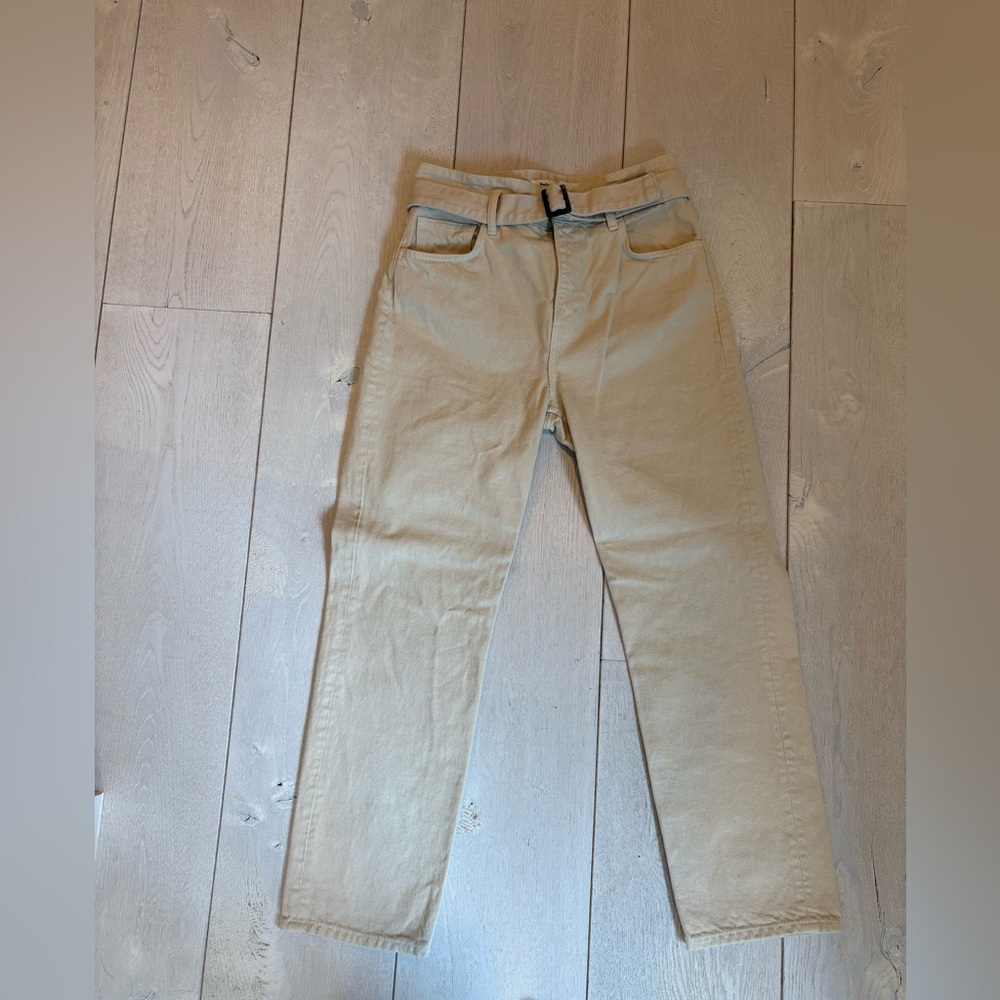 Reformation Cynthia Highrise belted jeans (bone) - Picture 8 of 8